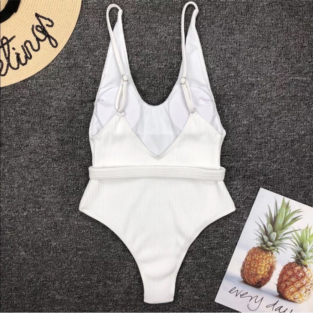 ❤️ 10. ribbed white belt monokini - Picture 7 of 8